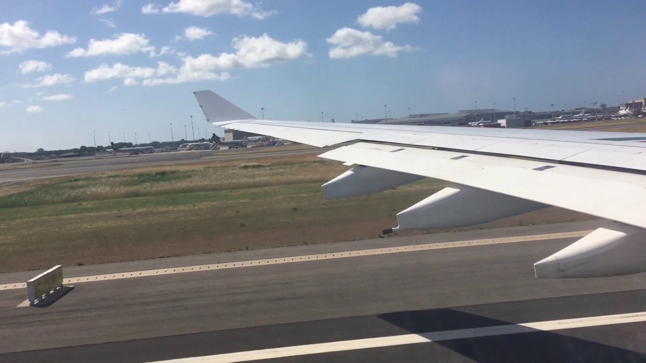 Alitalia takeoff Rome to JFK New York A330 YouTube