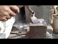 Blacksmith repairing carpenter tool traditional technique traditional tools