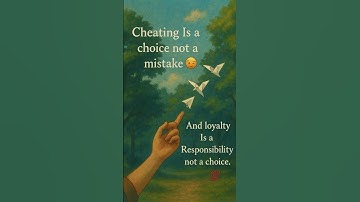 Cheating is a choice, not a mistake. Loyalty is a Responsibility, not a choice. @NayanaNikunj