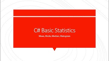 C# Basic Statistics   Mean Mode Median and Histogram