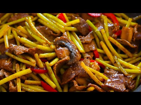 ЧЕСНОЧНЫЕ СТРЕЛКИ С МЯСОМ ПО-КИТАЙСКИ🥩 ПРОСТОЙ И ВКУСНЫЙ РЕЦЕПТ