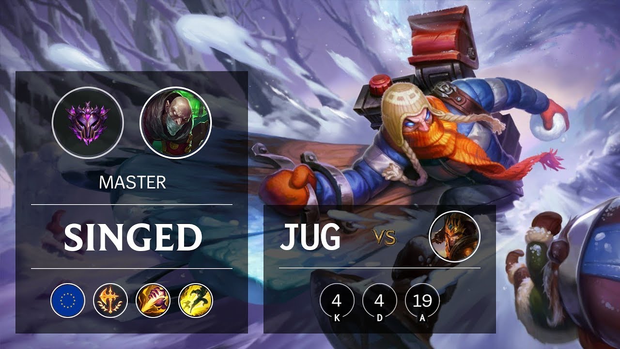 Singed Jungle vs Jarvan IV - EUW Master Patch 9.24