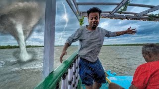 নদীর মাঝে ভয়ংকর ঘূর্ণিঝড় 🇧🇩 🇮🇳 || CYCLONE REMAL, Sundarbon Cyclone Remal 😫 || Remal Cyclone News