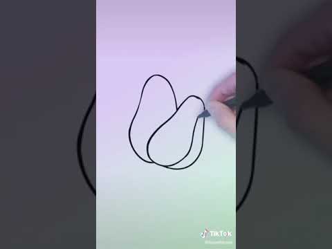 Video ???? cách vẽ quả bơ vài nét cơ bản dễ vẽ???? - youtube