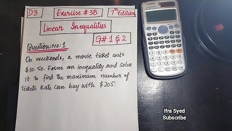 Mathematics Book 3 (D3) |  7th Edition | Exercise # 3 B | Q # 1 & 2 | Ifra Syed | in Urdu\Hindi