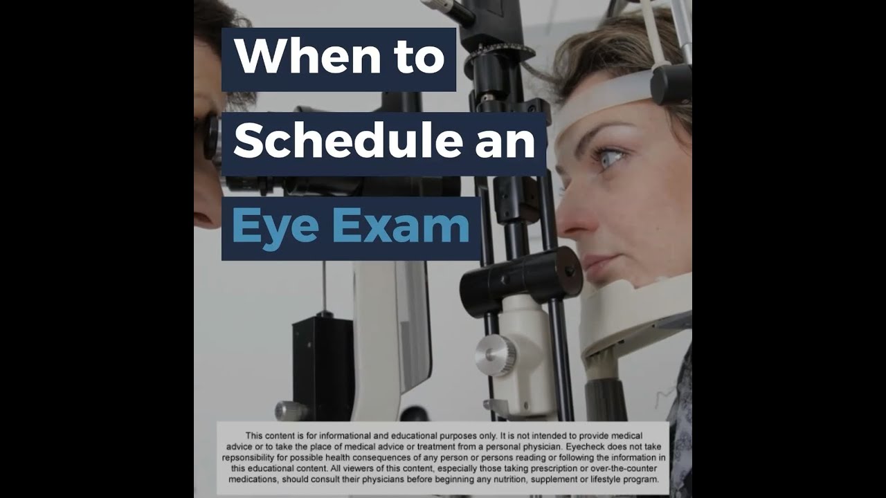 When to Schedule an Eye Exam