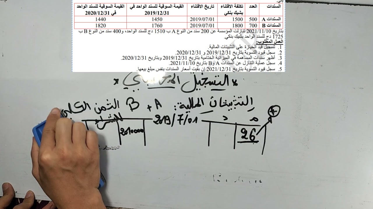 الحصة |12| تمرين شامل في السندات