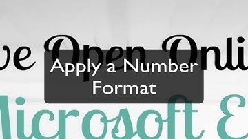 Formatting Numbers in Microsoft Excel: Excel MOOC