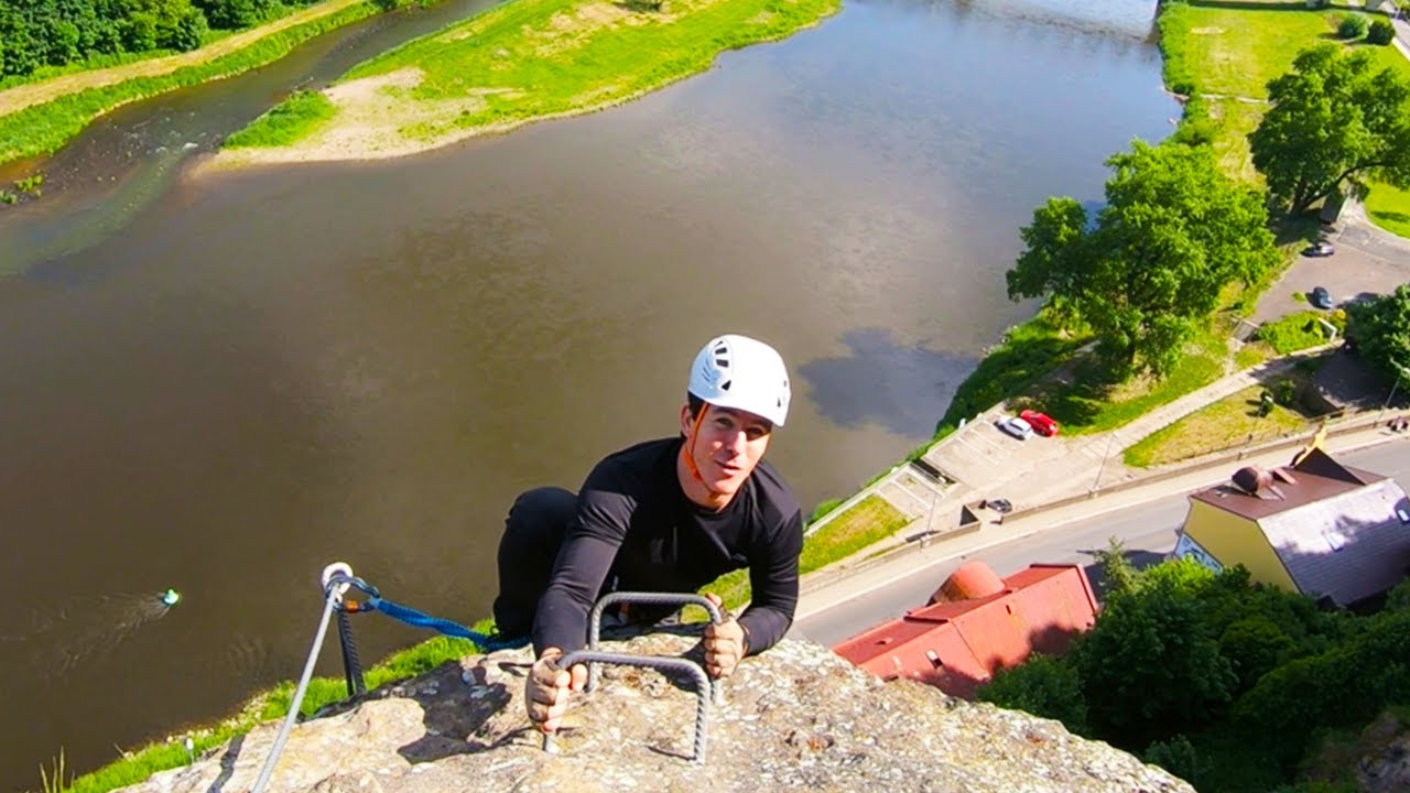 Climbing and Exploring Via Ferrata Trails in Děčín, Czech Republic