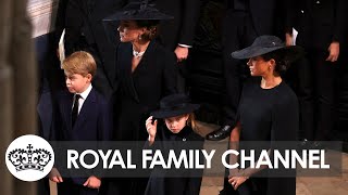 Kate and Royal Children Arrive for Funeral