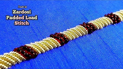 Aari Work Tutorial 68 | Zardosi Padded Load Stitch using Aari Needle