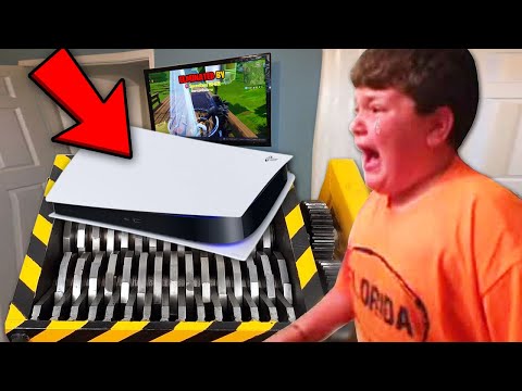 kid shredded ps5 after losing fortnite.. (BIG MISTAKE)