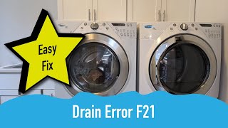 How To Fix Washing Machine Not Draining Error Code F21, Could Be A Sock.
