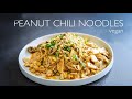 VEGAN PEANUT CHILI NOODLES RECIPE | EASY ASIAN INSPIRED SPICY UDON DISH