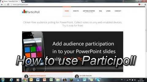 How to use Participoll audience polling system by Maxwell