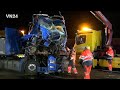 09.12.2025 - VN24 - Schwerer LKW Auffahrunfall auf der A1 bei Unna sorgt für 11-Stunden-Sperrung