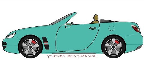 Car Drawing on your computer using Ms Paint in easy steps | How to draw Car step-by-step.