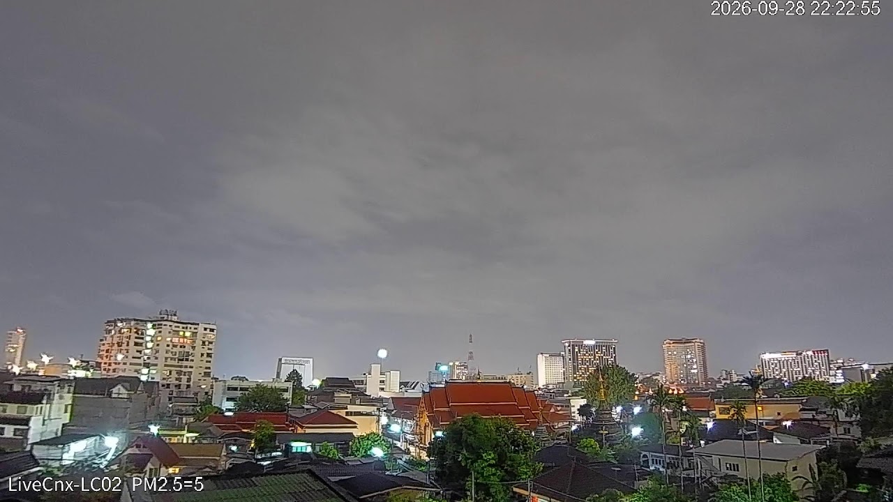 Live CNX view from the Suneta Hostel rooftop