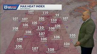 Alabama Heat Wave: Highs In The 100s And A Few Strong Storms In The Weekend Weather Forecast And ...