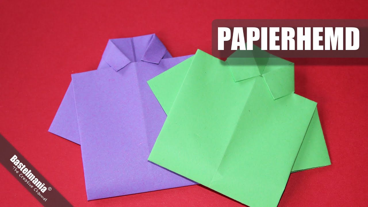Papierhemd falten / Hemd / shirt / Origami - YouTube