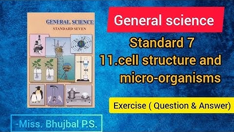 General science| std 7th | exercise |11.  cell structure and micro-organisms| #7thscience #exercise