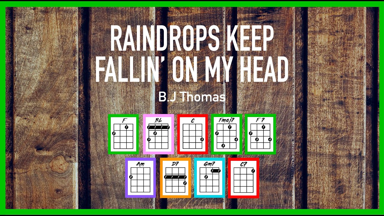 Raindrops Keep Fallin On My Head B J Thomas Ukulele Cover Play Along Youtube