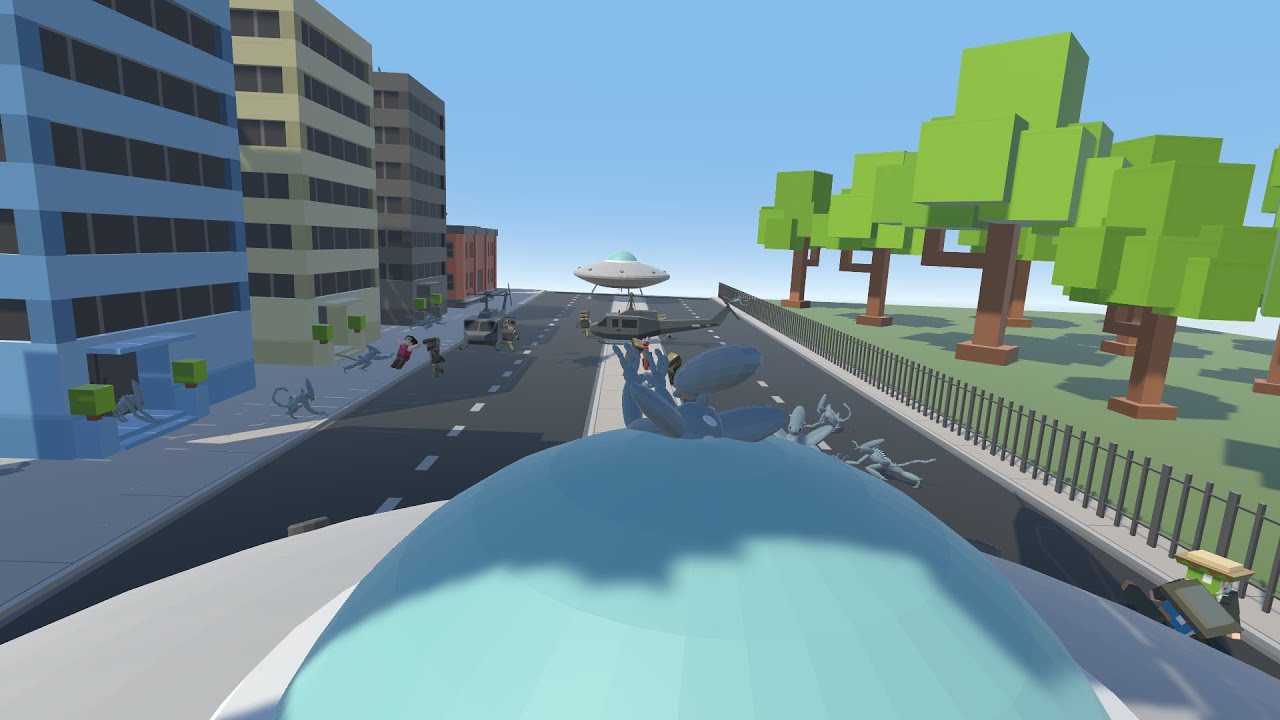 ALIENS ATTACK CITY! Tiny Town VR - YouTube