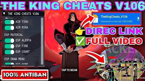 The King Cheat ✅ Mod Menu ✌️(Direct Link) Free Fire Hack Provide.The King Cheat Crack Mod Menu