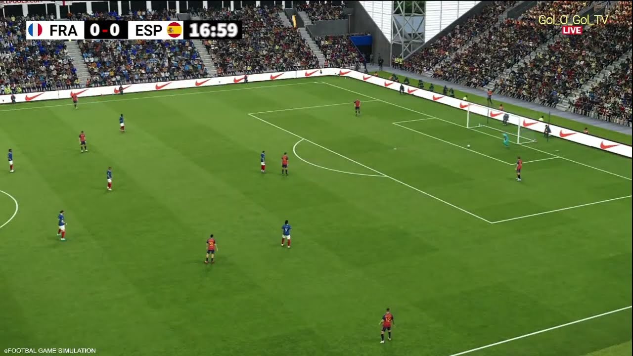 eFootball PES21 Game Video Simulation France vs Spain l