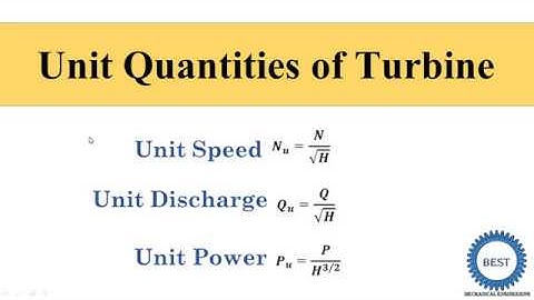 Unit Quantities of Turbine