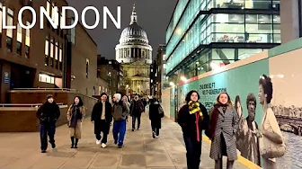 Walking the Streets of London Winter Walk 2025 Vibrant Southbank, St Paul’s 4K Virtual Walking Tour