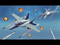 Air vs Ground Combat #12 Feat. My new F/A-18F Super Hornet | Besiege