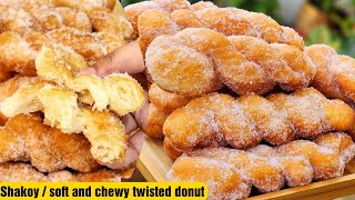Soft and Chewy Twisted Doughnut Recipe| ❗️No Fail donut recipe ❗️ No Knead Doughnut | Bake N Roll