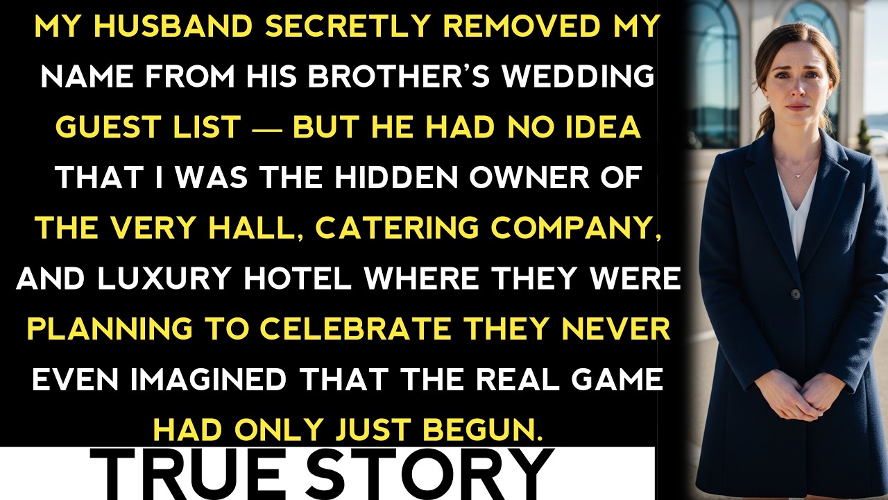 MY HUSBAND CUT ME FROM HIS BROTHER’S WEDDING LIST — BUT HE NEVER KNEW I OWNED THE VENUE