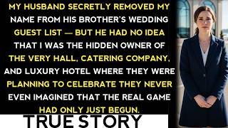 MY HUSBAND CUT ME FROM HIS BROTHER’S WEDDING LIST — BUT HE NEVER KNEW I OWNED THE VENUE