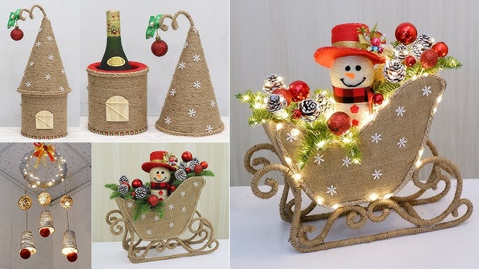 10 Jute craft Christmas decorations ideas | Home decorating ideas ...