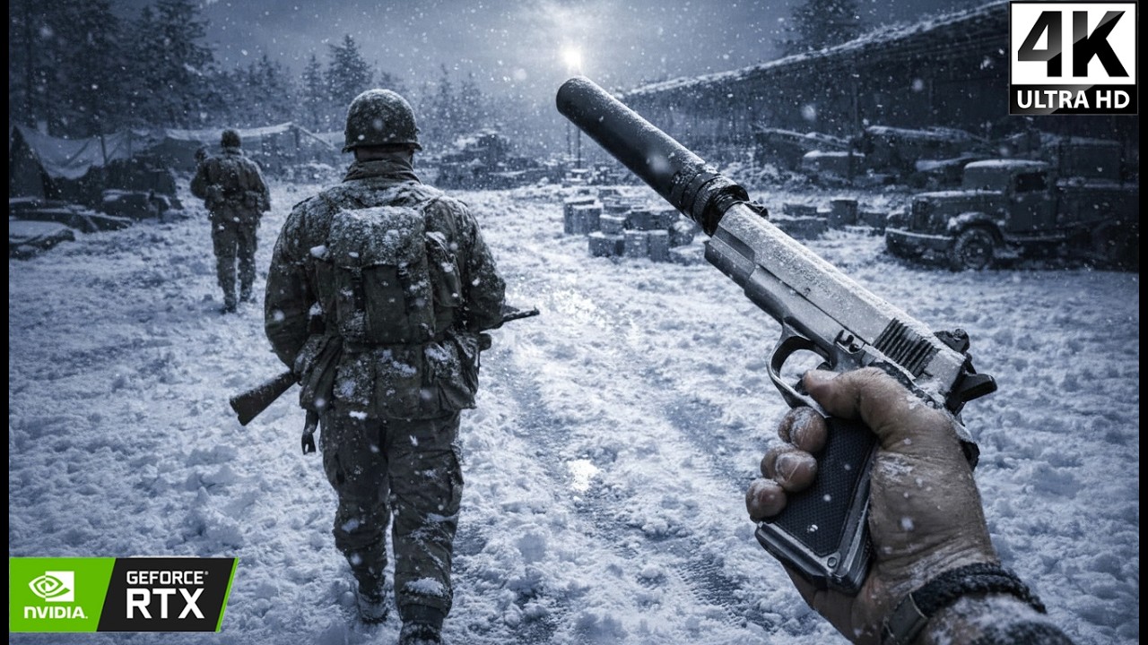 Stealth Ambush on a German Camp in Belgium | Realistic Ultra Graphics Gameplay 4K Call of Duty WW2