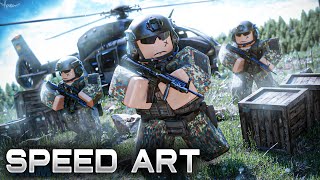 PATROLLING SOLDIERS THUMBNAIL [Roblox GFX Speed Art]