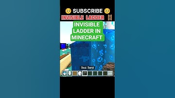 Secret Climbing Trick: Invisible Ladder Tutorial#Minecraft #InvisibleLadder #MinecraftShorts