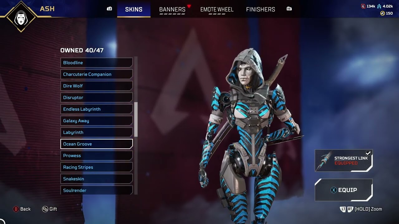 New Rare Skin for Ash (Ocean Groove), S17 Arsenal Rewards. [Apex