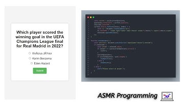ASMR Coding: Building a Simple Quiz App with HTML, CSS, & JavaScript | No Talking, Just Code