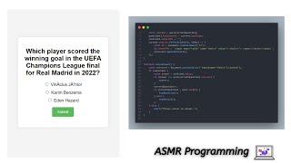 ASMR Coding: Building a Simple Quiz App with HTML, CSS, & JavaScript | No Talking, Just Code