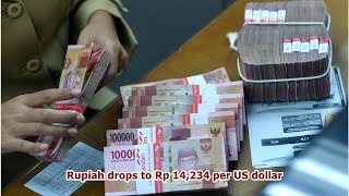 Rupiah drops to Rp 14,234 per US dollar