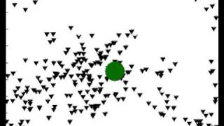 A tracer particle in a bacterial flow in an ideal fluid