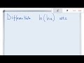 Differentiation of logarithmic functions involving natural log (ln)