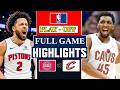 Pistons vs Cavaliers G1 Highlights | 2026 NBA Playoffs 🏀