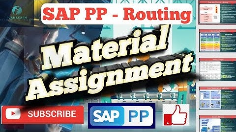 Materiaaltoewijzing in SAP Routing