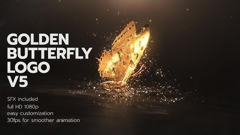 Golden Butterfly Logo V5 After Effects Templates