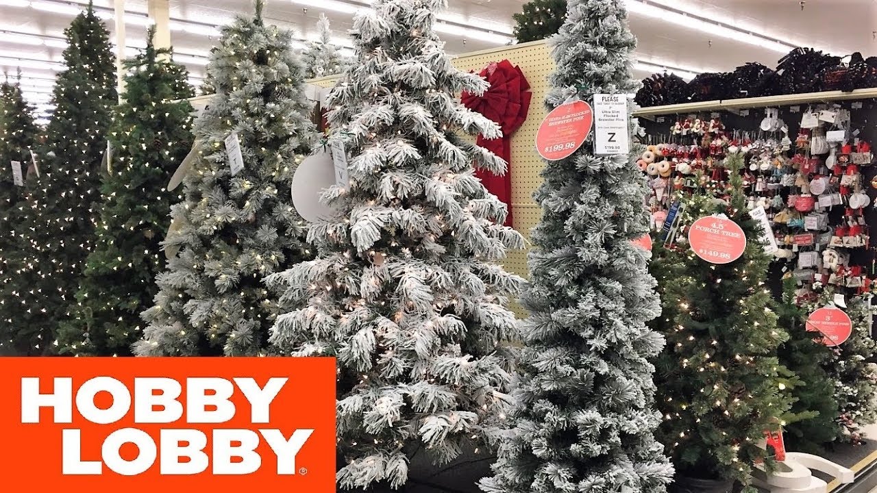 CHRISTMAS TREES CHRISTMAS DECORATIONS DECOR - HOBBY LOBBY SHOP WITH ME  SHOPPING STORE WALK THROUGH - YouTube