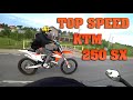 Максимальная скорость KTM 250 SX TOP SPEED